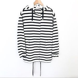 Zara Trafaluc Navy/White Stripe Raincoat